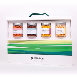 Gift box 페페로니 진짜 시리즈 4개 SET 연어+소고기+치즈+치즈고구마