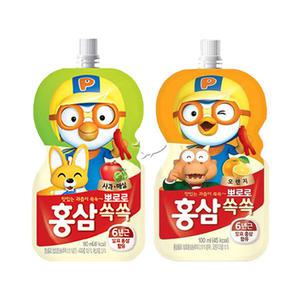 뽀로로 홍삼쏙쏙 사과매실/ 5개+오렌지/ 5개 총10개
