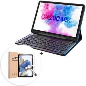 에이드비 갤럭시탭A8 10.5 블루투스 키보드케이스 SM-X200 X205 + 방탄액정필름 1매 색상-블랙