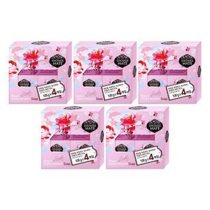 샤워메이트 러블리 로즈 비누, 100g, 4입, 5개