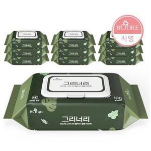 [기타]보드레 그리너리 대용량 물티슈 캡형 100매X10개
