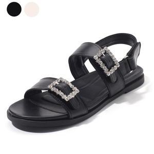 갤러리아 세라 여성 캐주얼 스트랩 샌들 슬링백 C23S405 블랙 1CM