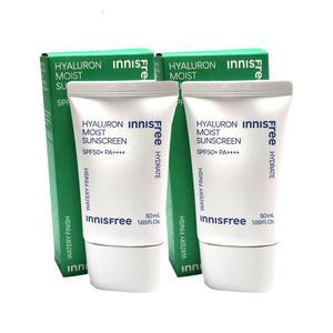 New 이니스프리 히알루론 수분 선크림 SPF50+PA++++ 50ml x2개