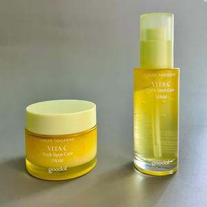 Goodal Green Tangerine Vita-C Dark Spot Care CREAM+SERUM구달 청귤 비타C 크림 50ml+세럼 40ml