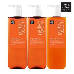 [미쟝센][신라쇼 ONLY]미쟝센 퍼펙트 오리지널 세럼 샴푸 680ml2+컨디셔너 680ML