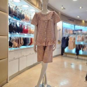 [비비안] WP8780R_선염 사카 체크 여성 파자마 세트
