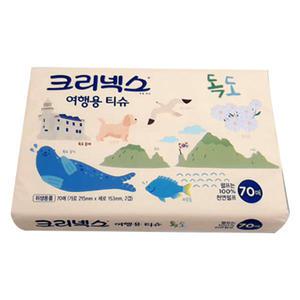 크리넥스 여행용 티슈 70매 1개