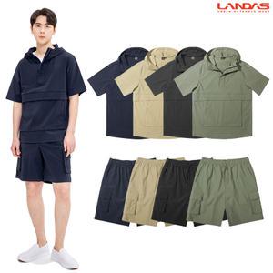 랜더스 남자 여자 여름 반팔 아노락 반바지 트레이닝복 세트
