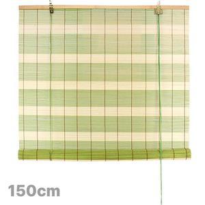 150cm 그린 스트라이프 대나무 자동발 ( 인테리어 문발 우드발 나무발 창문발 블라인드 )