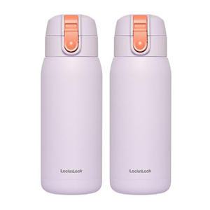 락앤락 스쿨핏 코튼캔디 원터치텀블러 370ml, 바이올렛, 2개