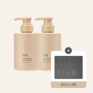 원오세븐 스칼프 퓨리파잉 샴푸 380ml 2개 + 트리트먼트 8ml 4개