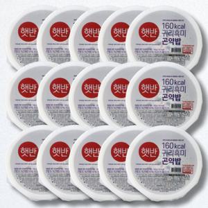 햇반 귀리흑미곤약밥 150g 15개