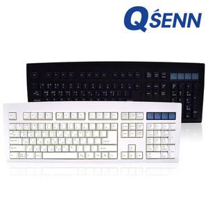 QSENN DT35 106 ABS 풀윤활 가스켓 유무선 기계식 키보드  블랙 민트축V1