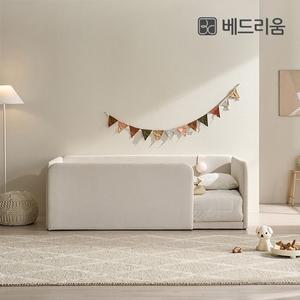 라온 패브릭 데이베드 침대 슬림헤드 SS - 도톰 매트리스 + 안전가드