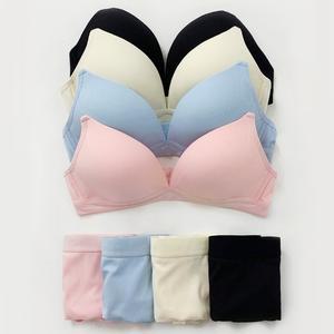 (제이지몰)여성 노와이어 브라 팬티 세트 8종 엘라 저중심 골지