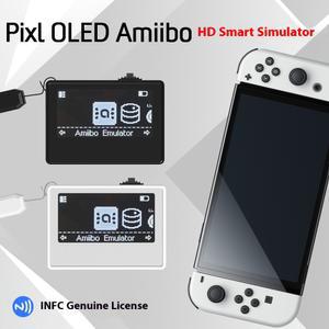 아미보 닌텐도 스위치용 Pixl Amiibo 에뮬레이터, iNFC OLED HD 지능형 시뮬레이터 액세서리, 간단한 픽셀 스타일 시스템 IC/NTAG