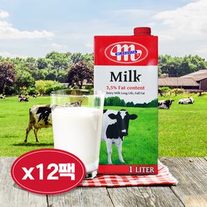 믈레코비타 3.5% 수입멸균우유 1L 12개입