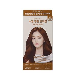 수월 명품 단백질 새치커버 염색약 4S 갈색