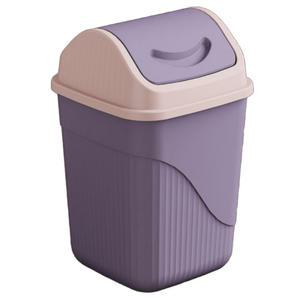 오코로 깔끔 회전형 뚜껑있는 휴지통 12L 퍼플
