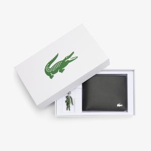 [롯데백화점]라코스테 NH4860F55G 피츠제럴드 반지갑&키링 기프트박스 - Q87블랙+그린키링 JS