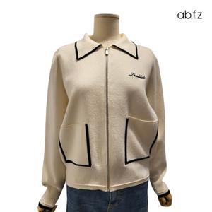 [롯데백화점]abfz 카라배색 포인트 긴팔 니트 가디건 APZ1HY51A