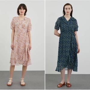갤러리아 올리비아로렌 쉬폰 프린트 드레스 VOBOA4M4411