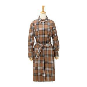 버버리 아이보리 체크 원피스 IVERY CHK  TAUPE BROWN  8084309