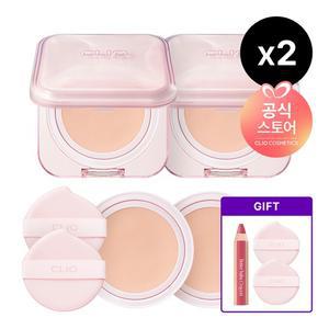 [NEW]킬커버 메쉬 글로우 에센셜 쿠션 기획세트 [본품+리필] x2 [사은]버터밤크레용 랜덤 정품)+퍼프2매