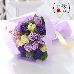 장미 20송이 꽃다발 바이올렛 로즈데이 성년의날 선물