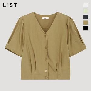 [리스트](대전신세계)크롭 브이넥 블라우스