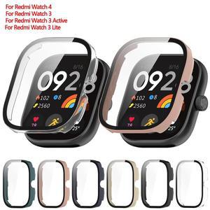 Xiaomi Redmi Watch 4 용 강화 유리 + 케이스 3 Active/Lite 액세서리 PC 커버 보호기 쉘