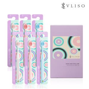 VLISO 브리소 마이크로 와이드 토탈케어 6개입 부드러운 칫솔 이중미세모 치석케어
