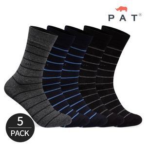 PAT 남성 링글라인 장목 신사정장 양말 5족세트