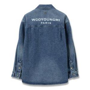 우영미 25SS 블루 코듀로이 데님 백로고 셔츠 W251SH17995L