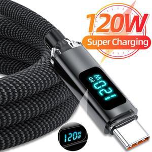 USB연장선 호환 USB연결케이블 3.0 노트북 PC 디지털 디스플레이 USB 유형 C 120W 고속 충전기 와이어 나일