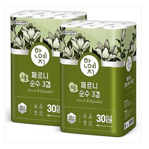 한예지 페르니 도톰 순수3겹 화장지 30m 30롤 2팩