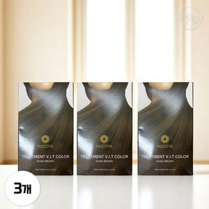 무코타 염색약 트리트먼트 염섹제 다크브라운 (카키브라운) 3박스