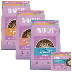 shakeat 캣 닭가슴살+닭간/연어/북어 1.2kg 고양이 사료