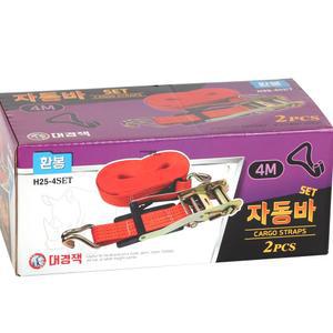 (HS25-4SET 25mm x 4M 2세트) 대경잭 오토바이 자동바/화물/고정/라쳇바/화물차/깔깔이바/벨트/미니/라쳇