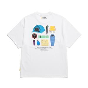 [공식] 내셔널지오그래픽 N242UTS905 액티비티 그래픽 반팔 티셔츠 WHITE