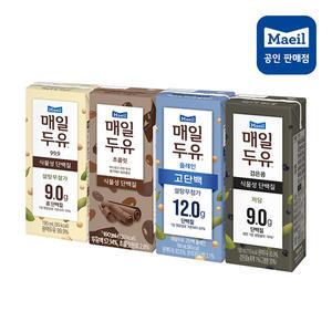 매일두유 [맛보기/ 고단백+검은콩+초콜릿+99.9 각6팩]