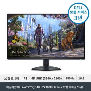 DELL 에일리언웨어 AW2725QF 4K 3840x2160 IPS 360Hz 0.5ms 27형 게이밍 모니터