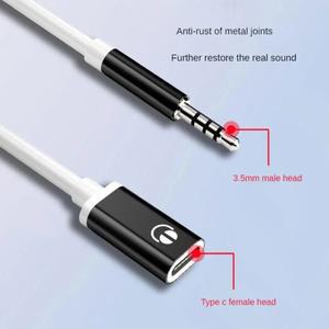 수-C 타입 암 헤드폰 Aux 케이블 변환기 범용  어댑터 액세서리 3.5mm