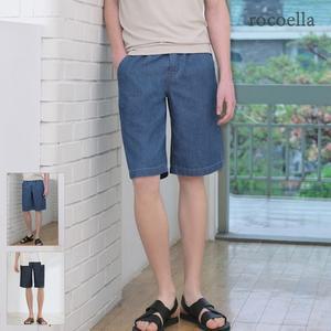 베루스 소프트 데님 풀스트링 남성 5부 팬츠