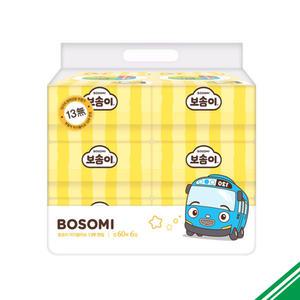 보솜이 13무 안심 물티슈 캡형 60매 6입 x1개