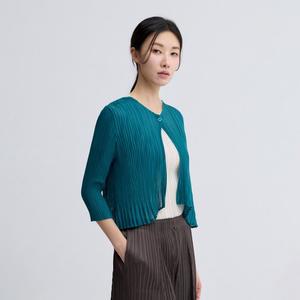 [플리츠미](의정부점)마이크로 플리츠 미니 볼레로 가디건_EPCDM025002