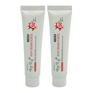 웰빙헬스 예쁜얼굴 썬크림 포르테 25g 2개 SPF50+ 사계절용 V