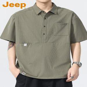 JEEP 남성 반팔 티셔츠 캐주얼 통기성 루즈핏 편안한 아이스 쿨링
