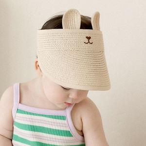 [보리보리/해피프린스](SIZE~6Y) 베어 아기 밀짚 썬캡