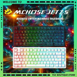 새로운 Mchose Jet75 재고 있음 게임용 기계식 키보드 Esports RGB 8k 폴링 속도 맞춤형 자기 스위치 Pc 액